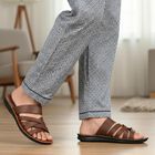 Men's Sandal, भूरा, small