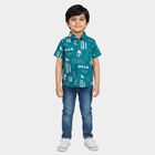 Boys' Casual Shirt, मध्यम नीला, small