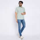 Men's 100% Cotton Casual Shirt , Light Green, small