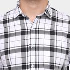 Men's 100% Cotton Casual Shirt, White, small