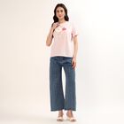 Women's Blue High-Rise Slim Fit Washed Jeans, Mid Blue, small