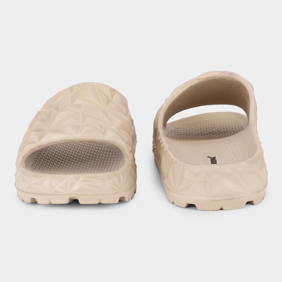 Women's Soft Beige Open-Toe Casual Slippers, गहरा पीला, large