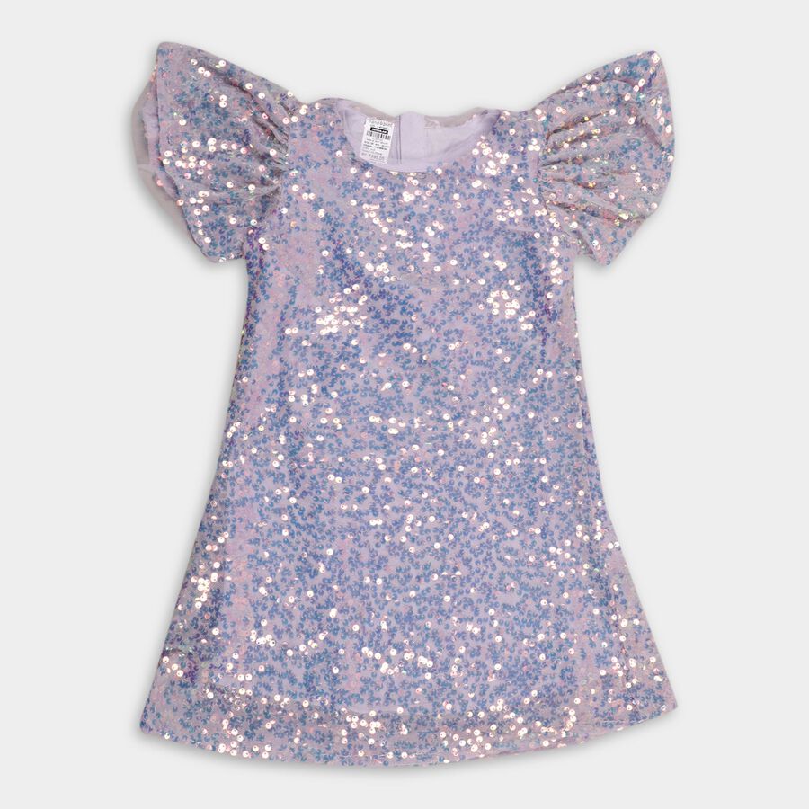 Girls' Frock, लाइलेक, large image number null