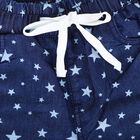 Girls' Dark Blue Regular Fit Drawstring Shorts, गहरा नीला, small