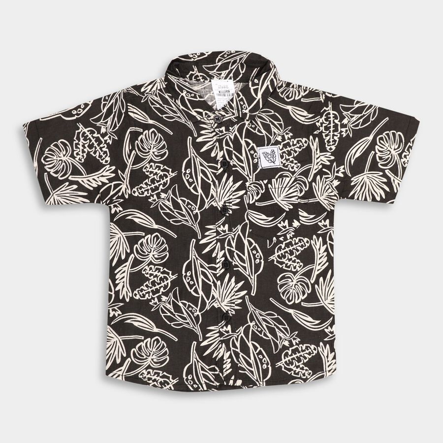 Infant's Cotton Shirt, Charcoal, large image number null