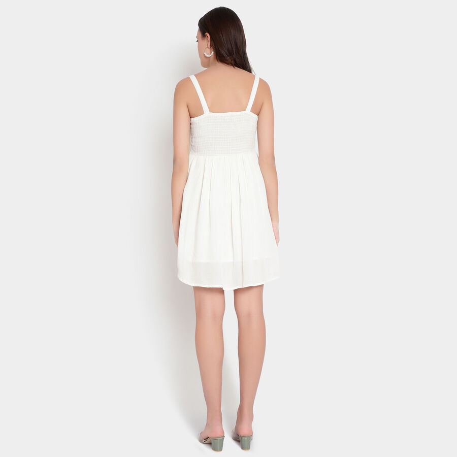 Embellished Empire Line Dress, White, large image number null