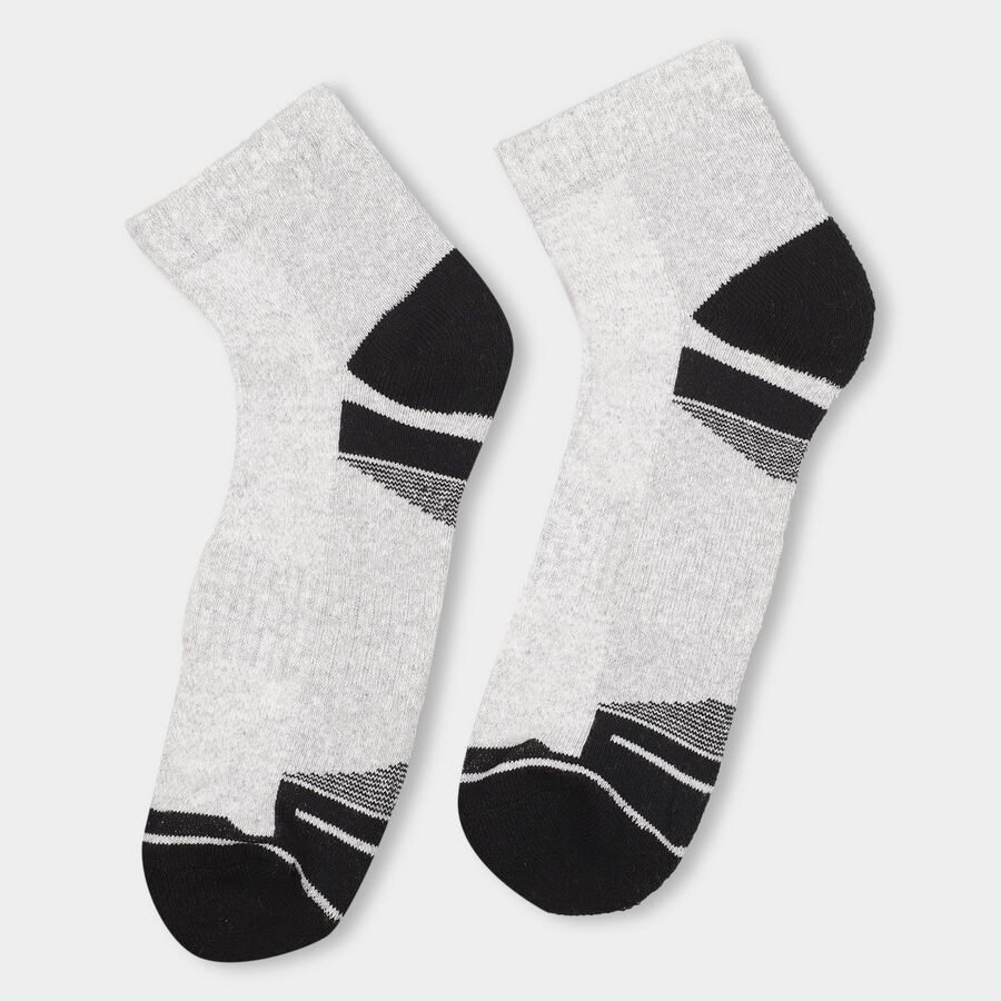 Men's Dark Navy Blue, Light Heather Gray, Jet Black Sports Socks, मिश्रित हल्का ग्रे, large image number null