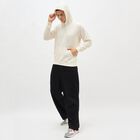 Men's Rich Eggshell White Hooded Neck Casual Sweatshirt, Off White, small image number null