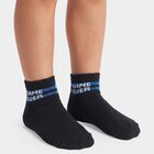 Boys' Regular Fit Ankle Length Pack of 2 Socks ( Blue, Black), नेवी ब्लू, small