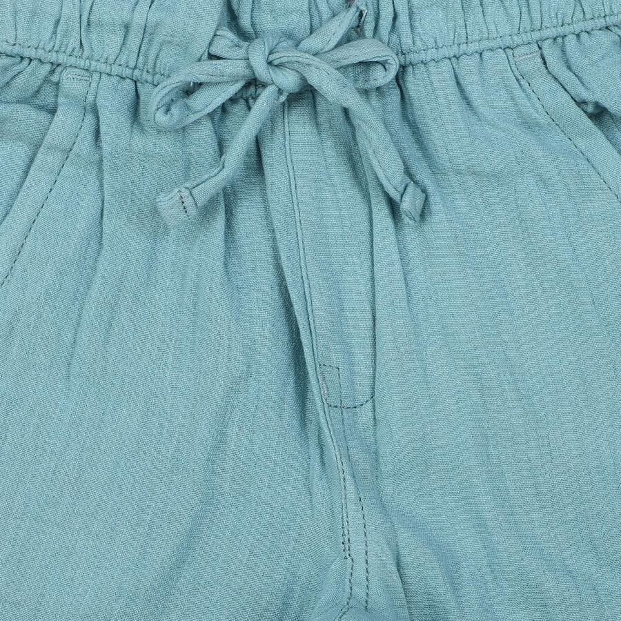 Boys' Light Blue Regular Fit Drawstring Jamaican Shorts, हल्का नीला, large