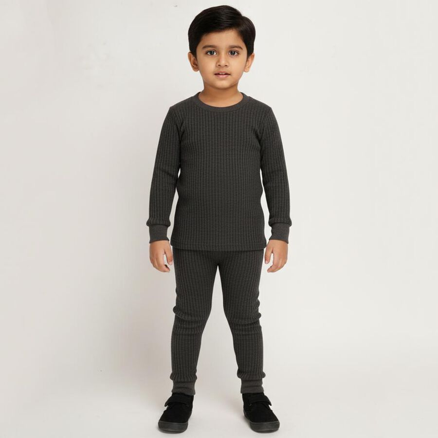 Boys' Thermal Upper, Charcoal, large image number null
