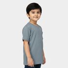Boys Light Blue Cotton Crew Neck Regular Boys T-Shirt, Light Blue, small