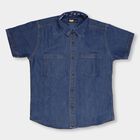Boys' Casual Shirt, Mid Blue, small image number null