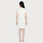 Women's White Round Neck T-Shirt Style Nighty, White, small