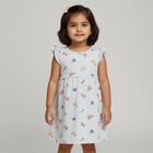 Infants' Light Blue Floral Print Sleeveless Frock, हल्का नीला, small image number null