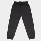 Boys' Black Regular-fit Jogger Trousers, Black, small
