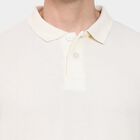Men's Collared Half Sleeves T-Shirt, ऑफ व्हाइट, small image number null