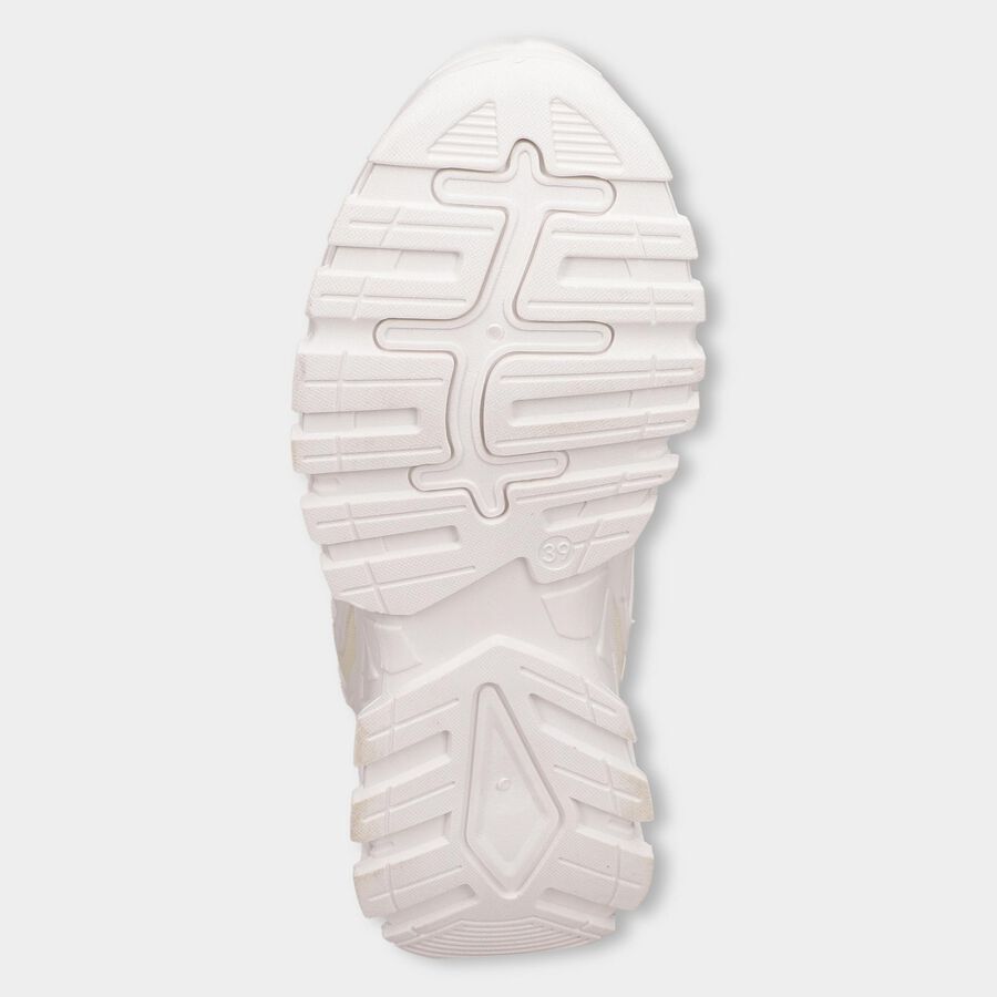 Ladies' Lace-Up Shoes, Beige, large image number null