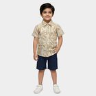 Boys Off-White Cotton Half Sleeve Classic Collar Casual Shirt, Off White, small