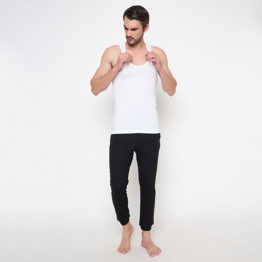 Men's 100% Cotton Vest, White, large image number null
