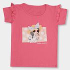 Girls' 100% Cotton T-Shirt , Pink, small