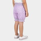 Girls Purple Regular Fit Printed Bloomers, Lilac, small
