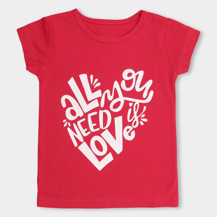 Girls' T-Shirt , रानी (फ्यूशिया), large image number null