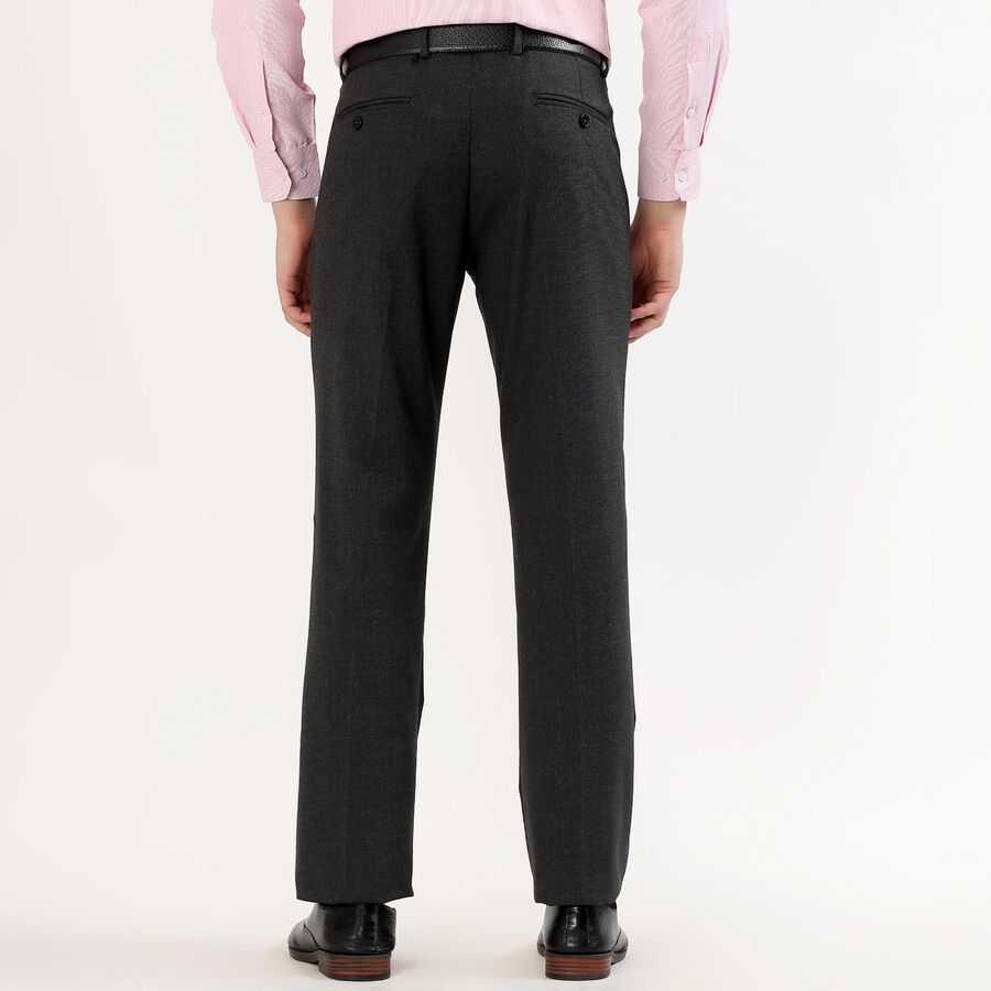 Men's Slim Fit Formal Trousers, Charcoal, large image number null