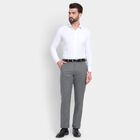 Men's Slim Fit Formal Trousers , गहरा ग्रे, small image number null