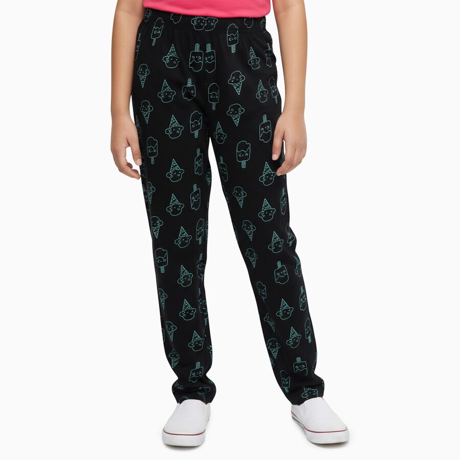 Girls' Pyjama, Black, large image number null