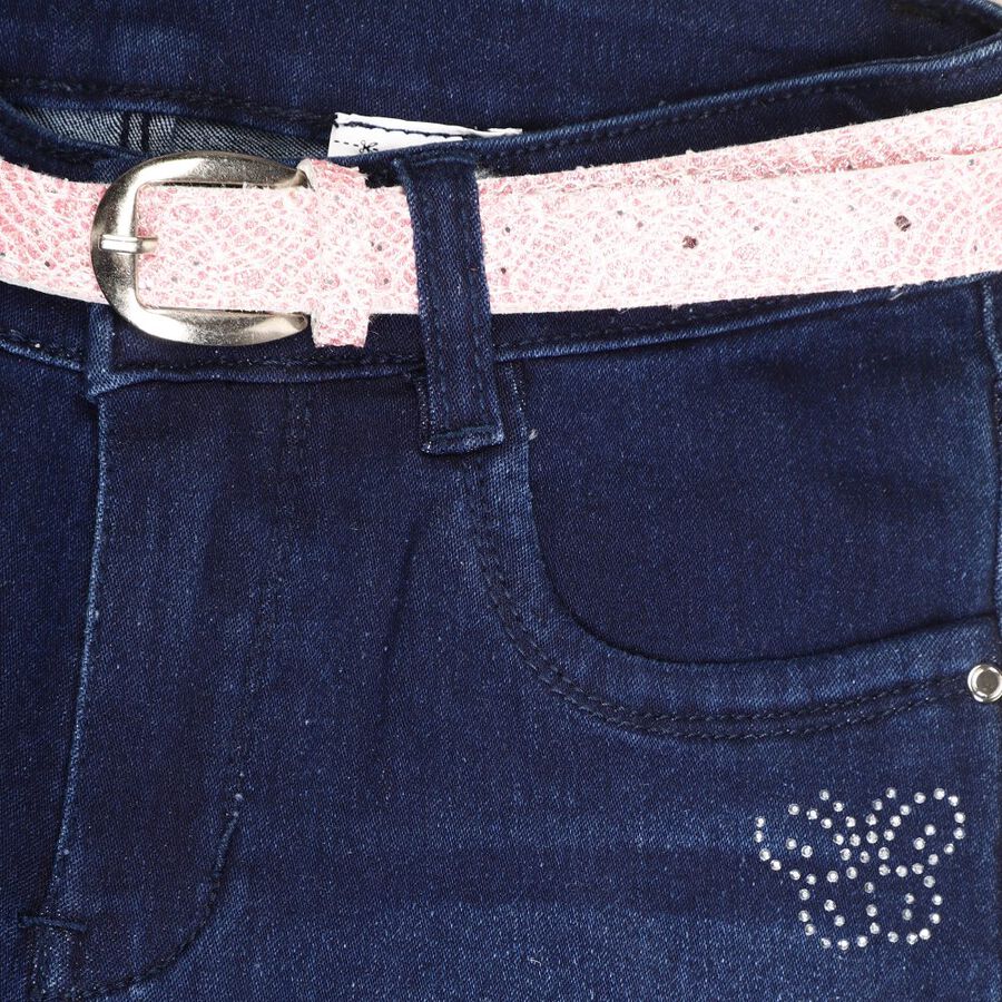 Girls' Capri, Mid Blue, large image number null