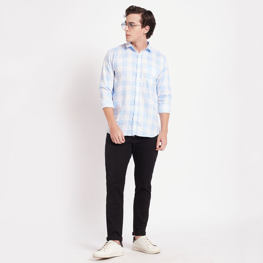 Checks Casual Shirt, हल्का नीला, large image number null