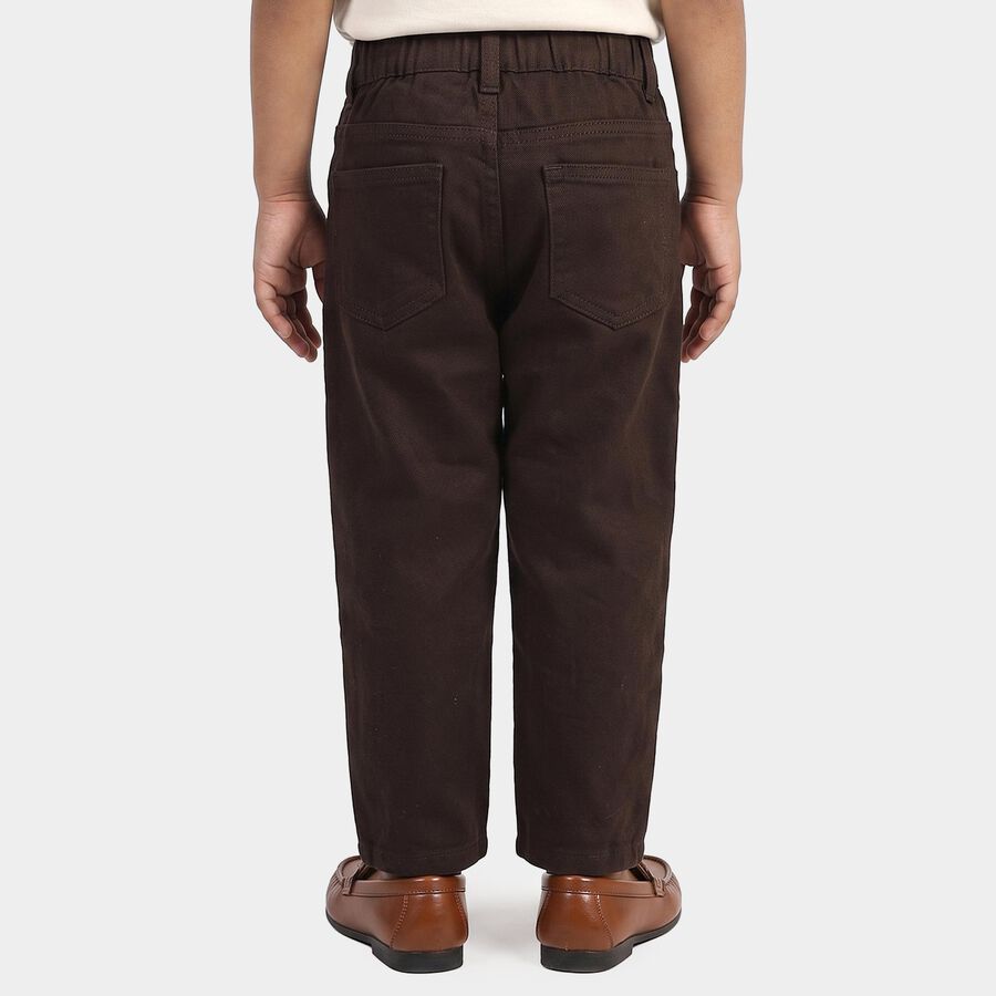 Boys Brown Straight Fit Jeans, Brown, large