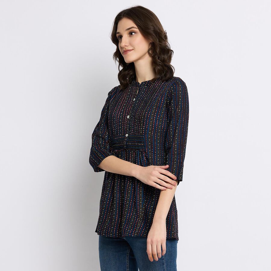 Ladies' Kurta, नेवी ब्लू, large image number null
