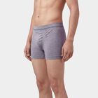 Men's Grey Slim Fit Melange Trunks, हल्का ग्रे, small