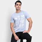 Men's Round Neck Half Sleeves T-Shirt, Silver, small