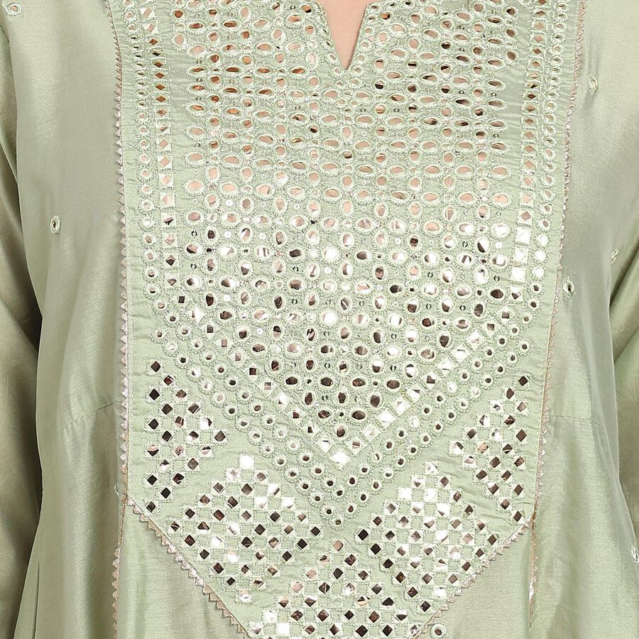 Ladies' Kurta Pyjama Set with Dupatta, Light Green, large image number null