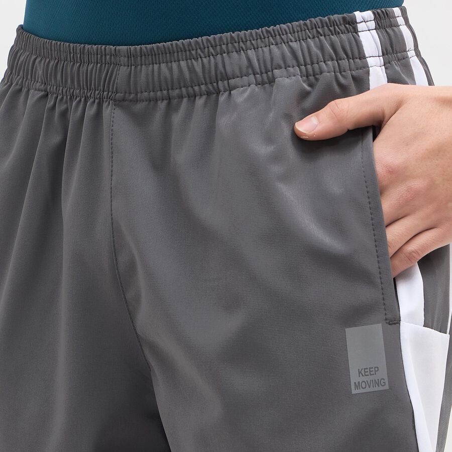 Men's Dark Steel Grey Regular Fit Sports Bermuda Shorts, Light Grey, large