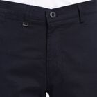 Men's Slim Fit Casual Trousers , Navy Blue, small image number null