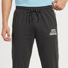 Men's Dark Grey Jogger Fit Side-Striped Track Pants, Dark Grey, small