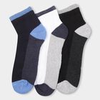 Men's Color-Blocked Sports Socks, काला, small image number null