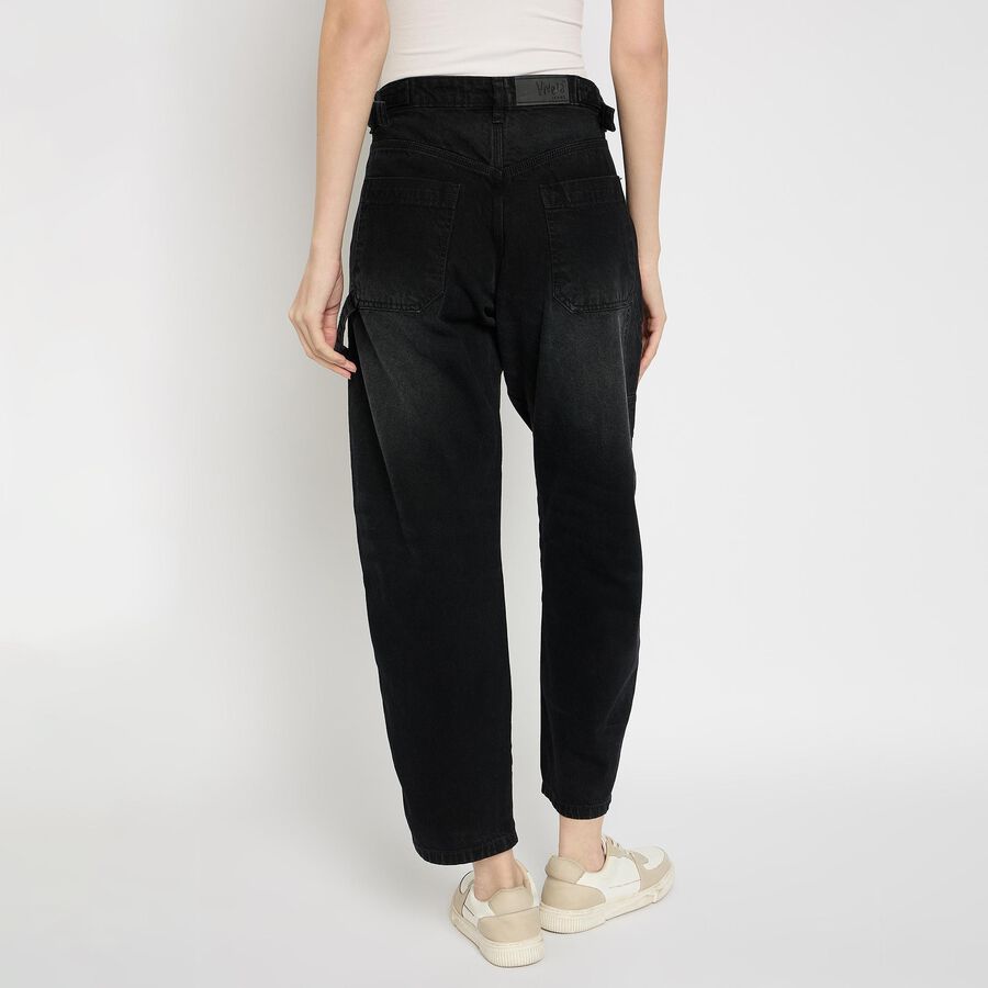 Ladies' 100% Cotton Jeans , Black, large image number null