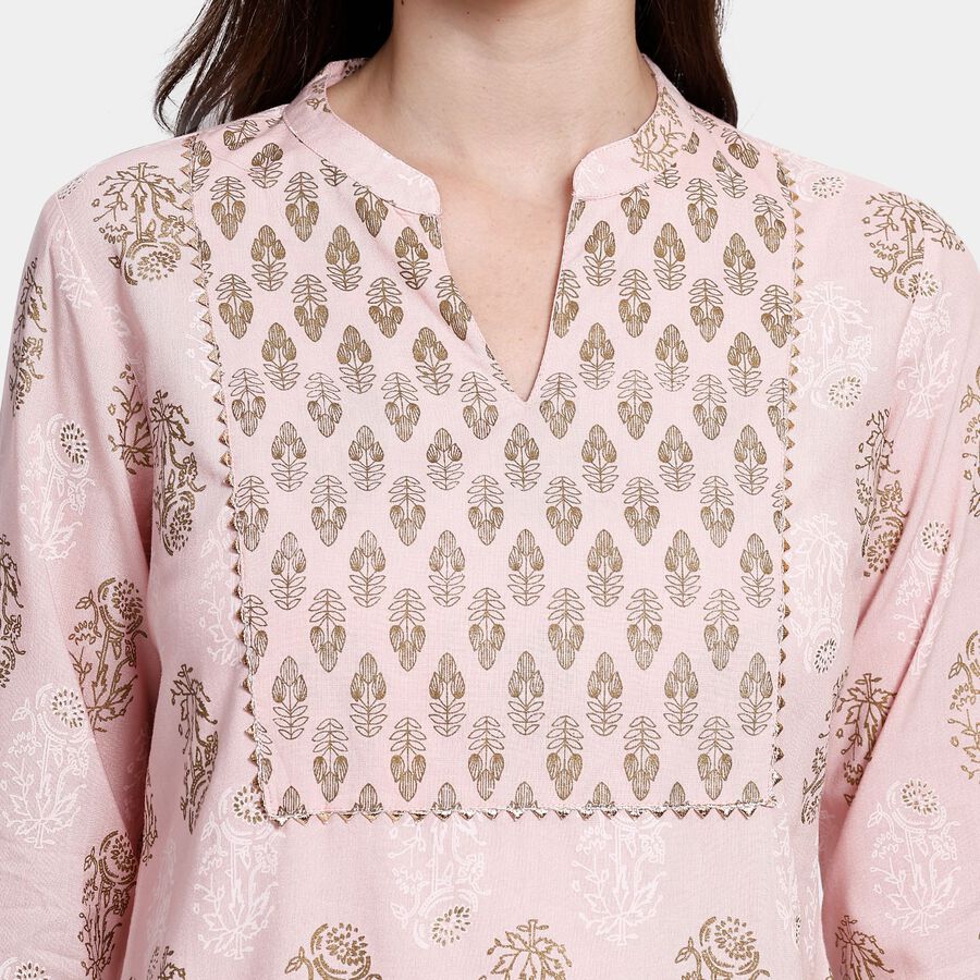 Ladies' Kurti, हल्का गुलाबी, large image number null