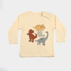 Infants Beige Cotton Round Neck Regular T-Shirt, Beige, small