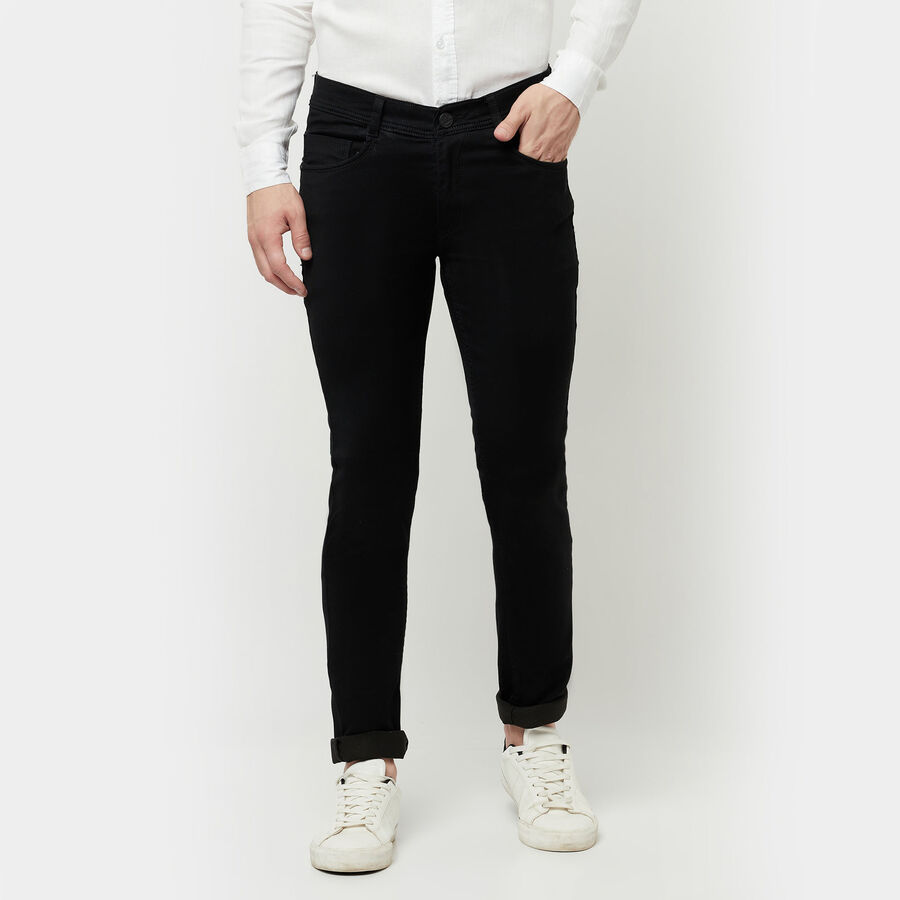 Classic 5 Pocket Skinny Jeans, Black, large image number null