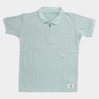 Boys Light Green Cotton Round Neck Casual T-Shirt, हल्का हरा, small
