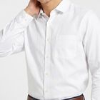 Men's White Classic Formal Shirt, White, small