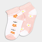 Girl's Socks (Pack of 2), Peach, small