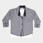 Infants Cotton Solid Casual Shirt, Navy Blue, small image number null