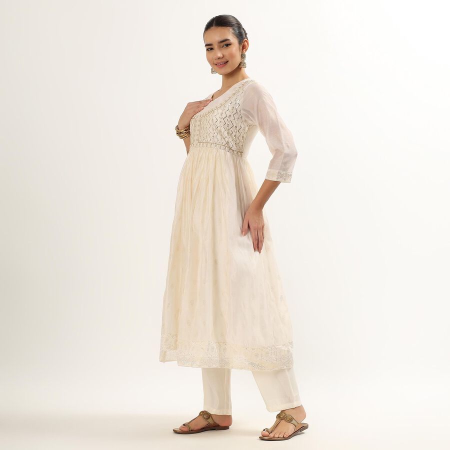 Ladies' Kurta, ऑफ व्हाइट, large image number null